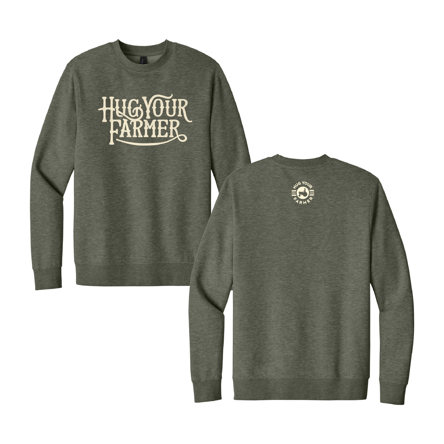 Crewneck - Heathered Olive
